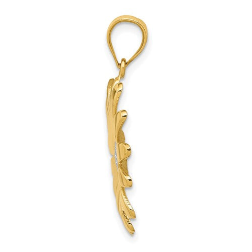14k Sunflower Pendant